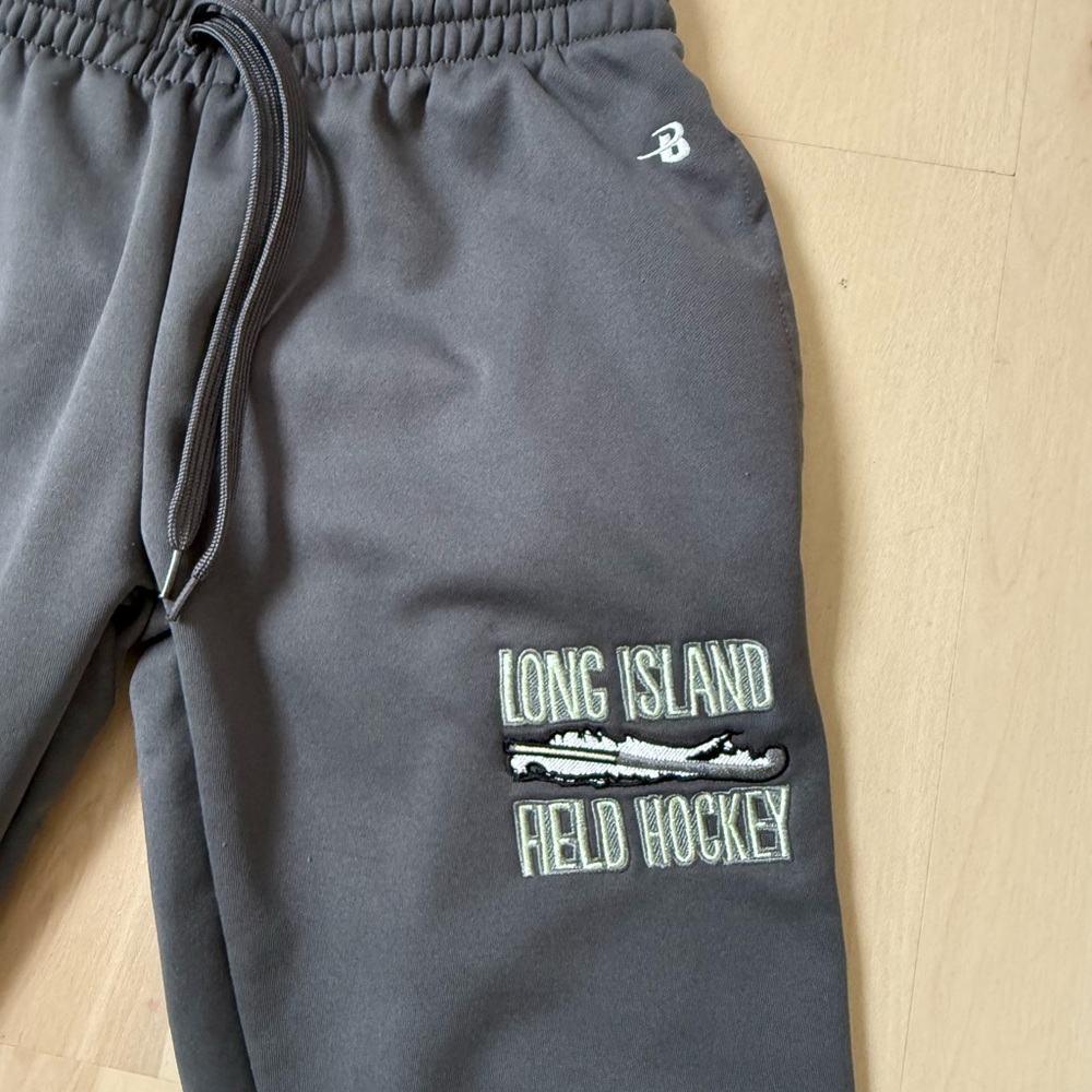 Badger Sport Women's Charcoal Joggers with Green Print - Picture 2 of 3